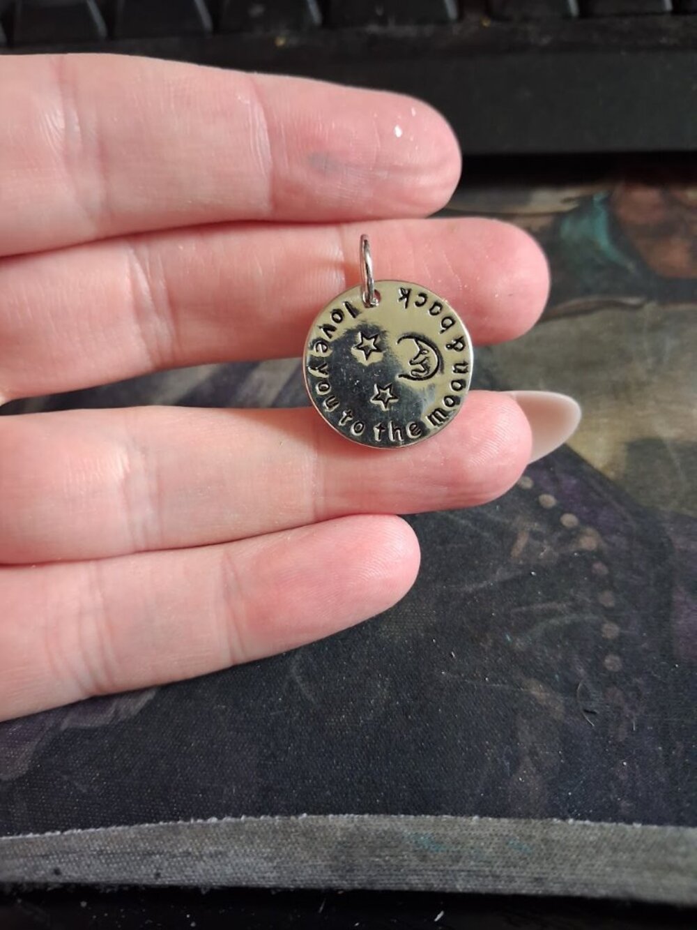 "Love you to the Moon and back" pendant